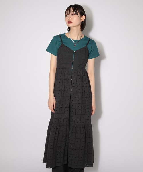 PAGEBOY(ページボーイ)の「ヴィンテージレースキャミワンピース 【1枚でも重ねても使える】(ワンピース・レディース・オフホワイト/ブラック・FREE)」の17枚目の写真