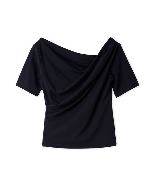 SNIDEL(スナイデル)の「バックオープンドレープカットプルオーバー(Tシャツ/カットソー・レディース・アイボリー/ネイビー/ミント・F)」の3枚目の写真