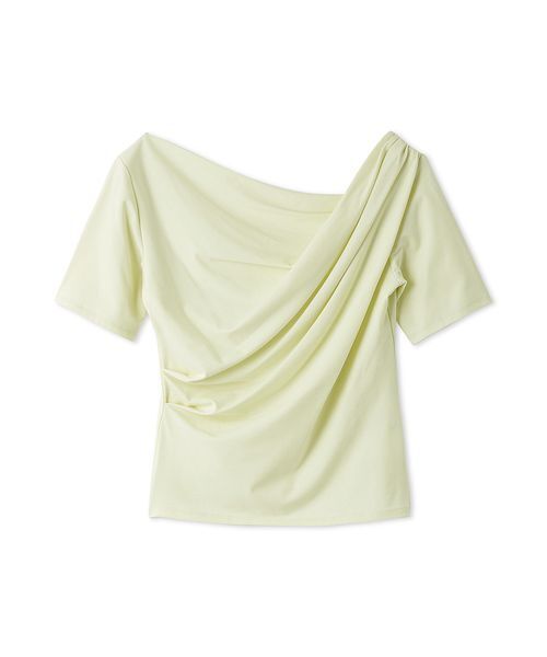 SNIDEL(スナイデル)の「バックオープンドレープカットプルオーバー(Tシャツ/カットソー・レディース・アイボリー/ネイビー/ミント・F)」の2枚目の写真