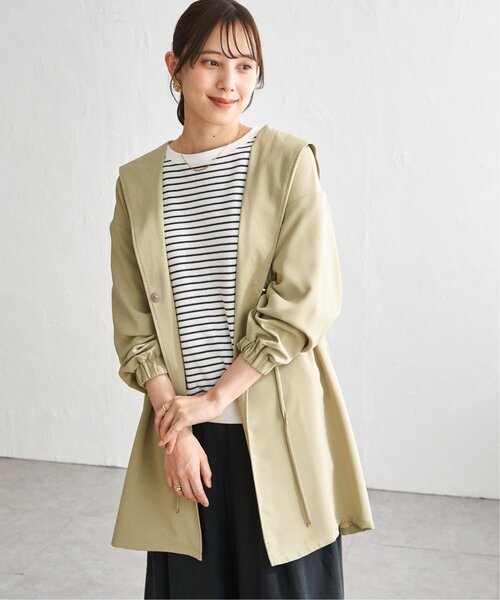 ikka(イッカ)の「UVドロストフードガウン(その他アウター・レディース・オリーブ/グレイッシュベージュ/チャコール・M/L)」の5枚目の写真