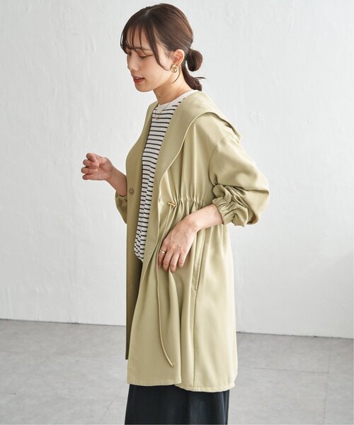 ikka(イッカ)の「UVドロストフードガウン(その他アウター・レディース・オリーブ/グレイッシュベージュ/チャコール・M/L)」の6枚目の写真