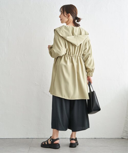 ikka(イッカ)の「UVドロストフードガウン(その他アウター・レディース・オリーブ/グレイッシュベージュ/チャコール・M/L)」の8枚目の写真