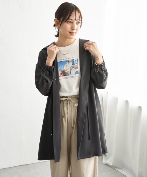 ikka(イッカ)の「UVドロストフードガウン(その他アウター・レディース・オリーブ/グレイッシュベージュ/チャコール・M/L)」の12枚目の写真