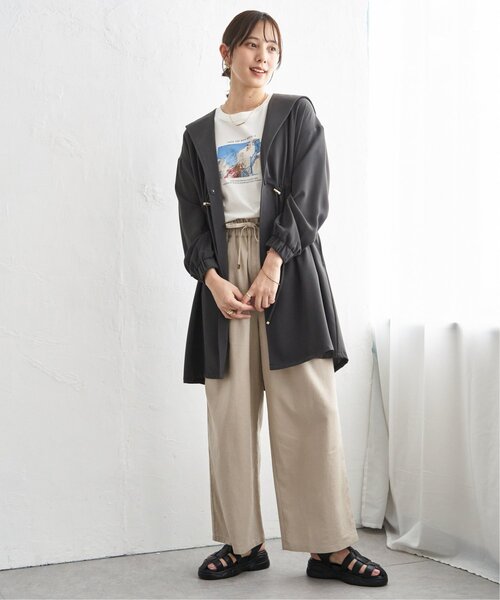 ikka(イッカ)の「UVドロストフードガウン(その他アウター・レディース・オリーブ/グレイッシュベージュ/チャコール・M/L)」の14枚目の写真