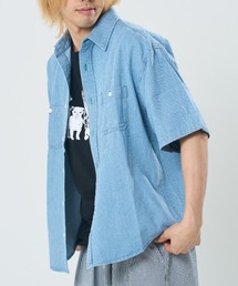 ヒッコリー半袖ワークシャツ(M1)