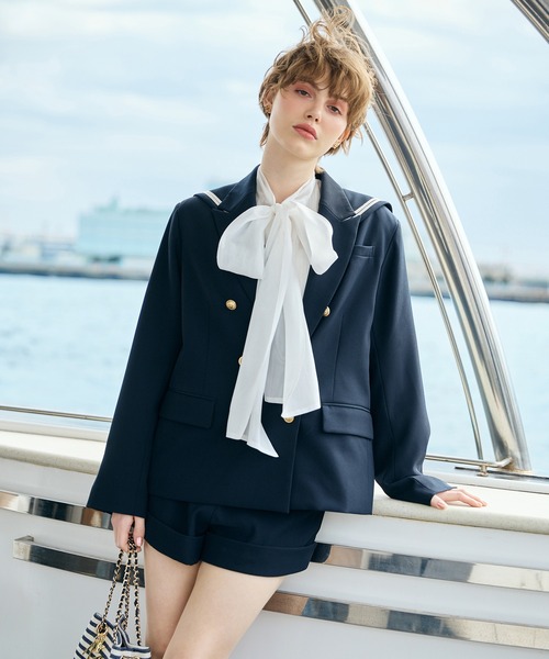 EIMY ISTOIRE(エイミーイストワール)の「マリンショートパンツ(その他パンツ・レディース・ネイビー/ホワイト・36/38)」の6枚目の写真