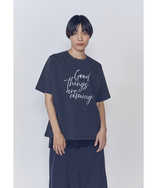 1er Arrondissement(プルミエアロンディスモン)の「USコットンロゴプリントTシャツ(Tシャツ/カットソー・レディース・ホワイト系その他3/ブラウン系その他4・FREE)」の2枚目の写真