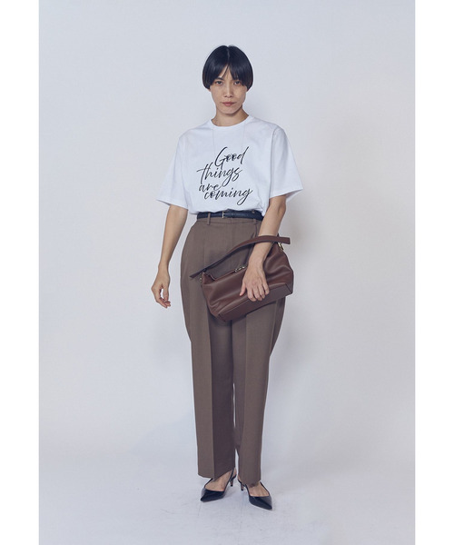 1er Arrondissement(プルミエアロンディスモン)の「USコットンロゴプリントTシャツ(Tシャツ/カットソー・レディース・ホワイト系その他3/ブラウン系その他4・FREE)」の4枚目の写真