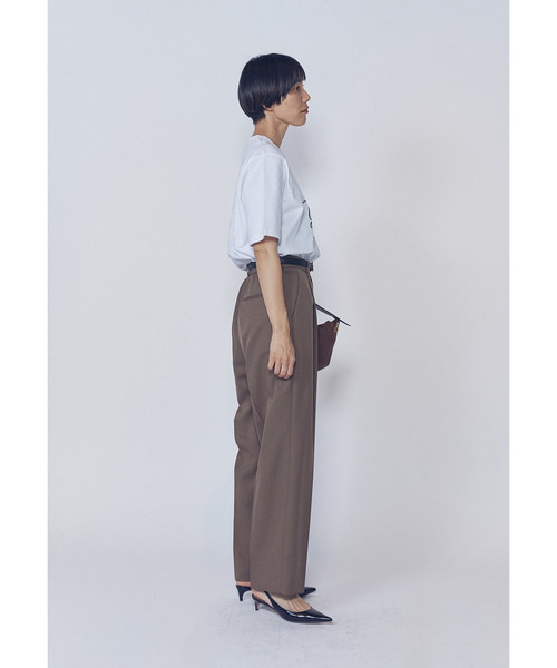 1er Arrondissement(プルミエアロンディスモン)の「USコットンロゴプリントTシャツ(Tシャツ/カットソー・レディース・ホワイト系その他3/ブラウン系その他4・FREE)」の5枚目の写真