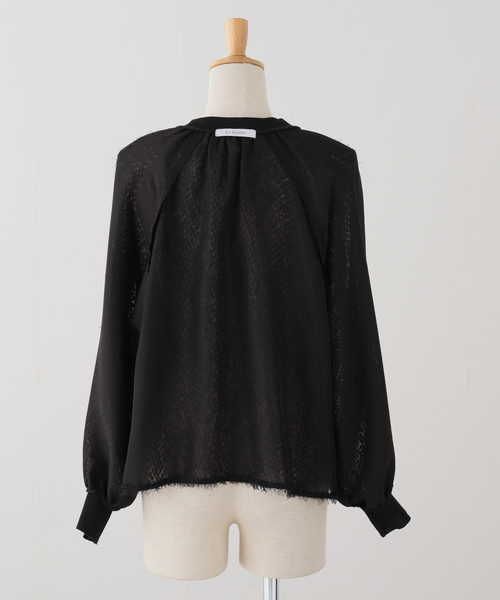 La TOTALITE（ラトータリテ）の「【洗える】ジャカードシャツブルゾン（ブルゾン・レディース・ブラック/ホワイト・FREE）」の9枚目の写真