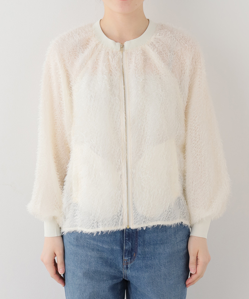 La TOTALITE（ラトータリテ）の「【洗える】ジャカードシャツブルゾン（ブルゾン・レディース・ブラック/ホワイト・FREE）」の12枚目の写真