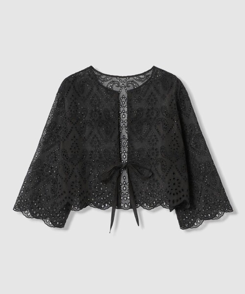 ANAYI（アナイ）の「【セットアップ対応商品】ブラウスエンブロイダリーボレロ ブラウス（その他トップス・レディース・ブラック/オフホワイト・38/36）」の6枚目の写真