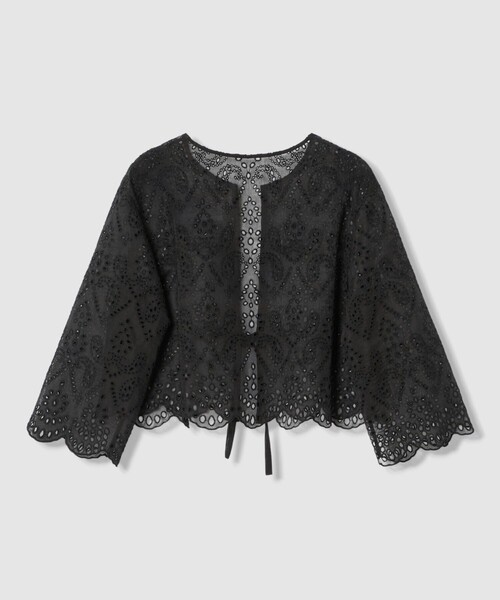 ANAYI（アナイ）の「【セットアップ対応商品】ブラウスエンブロイダリーボレロ ブラウス（その他トップス・レディース・ブラック/オフホワイト・38/36）」の7枚目の写真