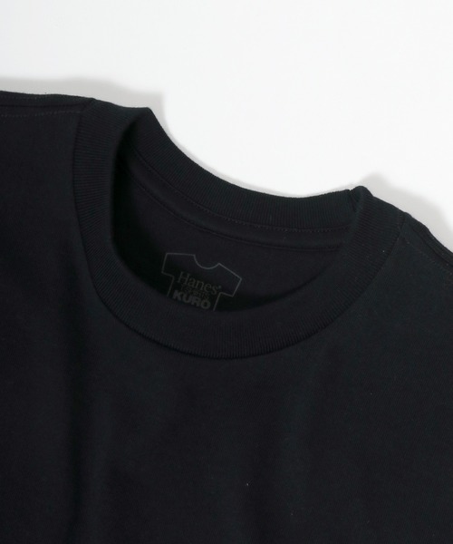 HANES（ヘインズ）の「Hanes（ヘインズ）T-SHIRTS KURO クルーネック無地Tシャツ/半袖/メンズ レディース ユニセックス（Tシャツ/カットソー・メンズ・ブラック・S/M/L/XL）」の4枚目の写真