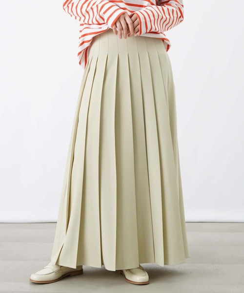 LUCA/LADY LUCK LUCA(ルカ/レディラックルカ)の「LC/LLL プリーツスカート/プリーツロングスカート(スカート・レディース・チャコールグレー/ベージュ/グレイッシュベージュ・FREE)」の2枚目の写真