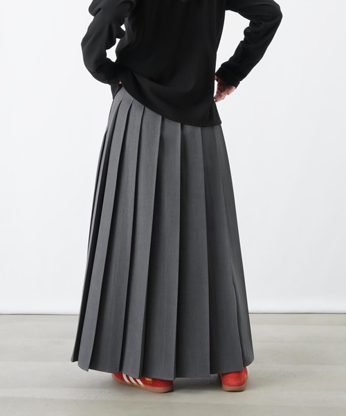 LUCA/LADY LUCK LUCA(ルカ/レディラックルカ)の「LC/LLL プリーツスカート/プリーツロングスカート(スカート・レディース・チャコールグレー/ベージュ/グレイッシュベージュ・FREE)」の8枚目の写真