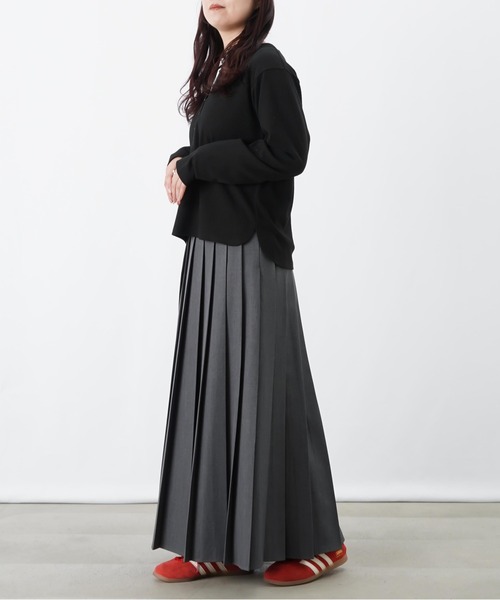 LUCA/LADY LUCK LUCA(ルカ/レディラックルカ)の「LC/LLL プリーツスカート/プリーツロングスカート(スカート・レディース・チャコールグレー/ベージュ/グレイッシュベージュ・FREE)」の6枚目の写真