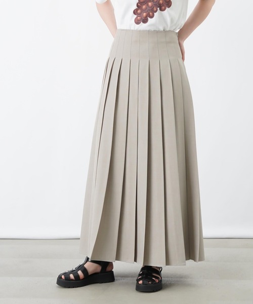LUCA/LADY LUCK LUCA(ルカ/レディラックルカ)の「LC/LLL プリーツスカート/プリーツロングスカート(スカート・レディース・チャコールグレー/ベージュ/グレイッシュベージュ・FREE)」の18枚目の写真