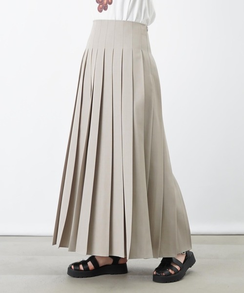 LUCA/LADY LUCK LUCA(ルカ/レディラックルカ)の「LC/LLL プリーツスカート/プリーツロングスカート(スカート・レディース・チャコールグレー/ベージュ/グレイッシュベージュ・FREE)」の16枚目の写真