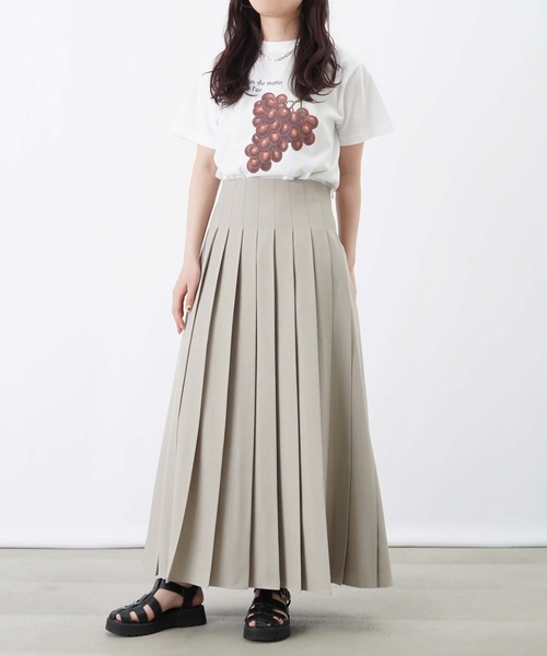 LUCA/LADY LUCK LUCA(ルカ/レディラックルカ)の「LC/LLL プリーツスカート/プリーツロングスカート(スカート・レディース・チャコールグレー/ベージュ/グレイッシュベージュ・FREE)」の17枚目の写真