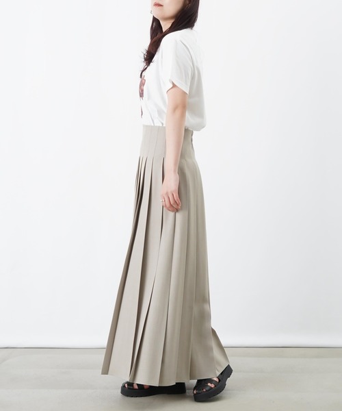 LUCA/LADY LUCK LUCA(ルカ/レディラックルカ)の「LC/LLL プリーツスカート/プリーツロングスカート(スカート・レディース・チャコールグレー/ベージュ/グレイッシュベージュ・FREE)」の19枚目の写真