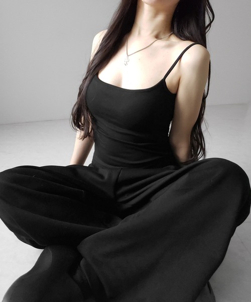 me+em select（ミームセレクト）の「【 カップ付き 】スクエアネックストラップスリムキャミソール ／ square neck strap slim camisole（キャミソール・レディース・グレー/ブラック/ホワイト・FREE）」の18枚目の写真