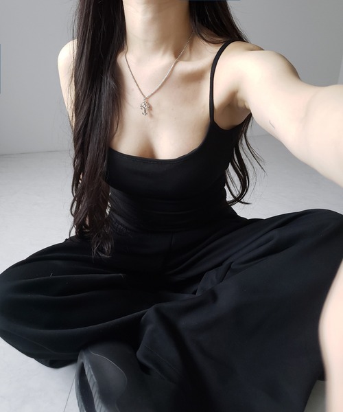 me+em select（ミームセレクト）の「【 カップ付き 】スクエアネックストラップスリムキャミソール ／ square neck strap slim camisole（キャミソール・レディース・グレー/ブラック/ホワイト・FREE）」の20枚目の写真