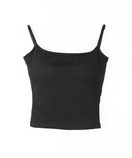 me+em select（ミームセレクト）の「【 カップ付き 】スクエアネックストラップスリムキャミソール ／ square neck strap slim camisole（キャミソール・レディース・グレー/ブラック/ホワイト・FREE）」の4枚目の写真