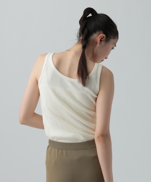 LEPSIM（レプシィム）の「機能2WAYヘンリータンク　647614（タンクトップ・レディース・ブラック/オフホワイト/ブラウン・FREE）」の5枚目の写真