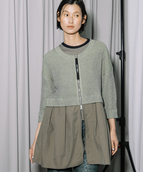 MARECHAL TERRE（マルシャルテル）の「コンビネーションジップカーディガン（カーディガン/ボレロ・レディース・ネイビー/グレー/ブラック・MEDIUM）」の2枚目の写真