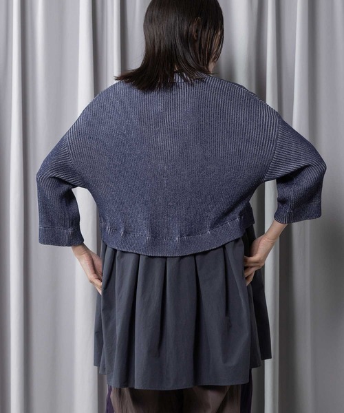 MARECHAL TERRE（マルシャルテル）の「コンビネーションジップカーディガン（カーディガン/ボレロ・レディース・ネイビー/グレー/ブラック・MEDIUM）」の5枚目の写真