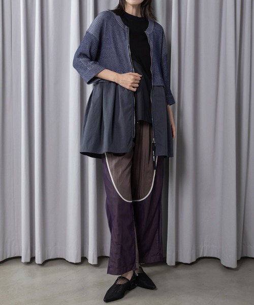 MARECHAL TERRE（マルシャルテル）の「コンビネーションジップカーディガン（カーディガン/ボレロ・レディース・ネイビー/グレー/ブラック・MEDIUM）」の8枚目の写真