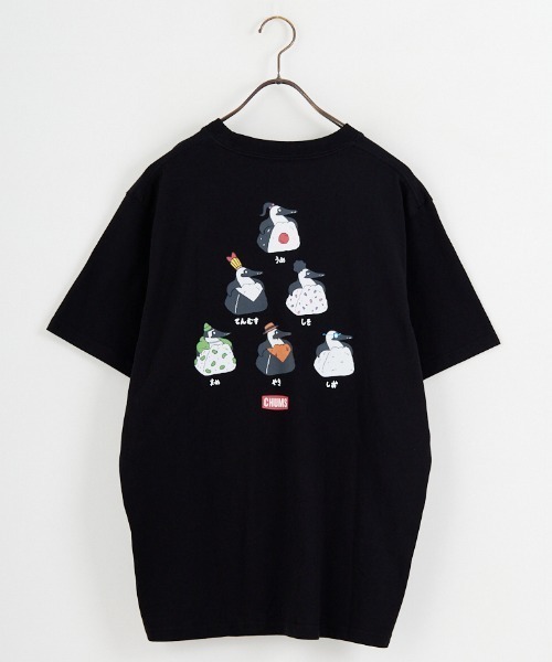 CHUMS（チャムス）の「【WEB限定】[CHUMS/チャムス] BOOBY ONIGIRI FRIENDS バックプリントTシャツ（Tシャツ/カットソー・レディース・ブラック/グレイッシュベージュ/ネイビー/ホワイト・M/L/XL）」の5枚目の写真