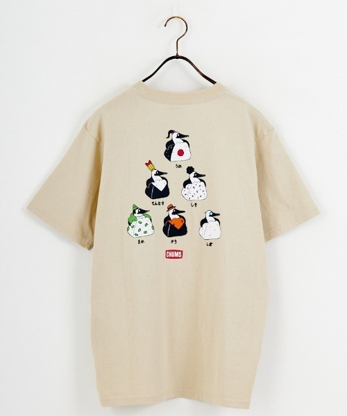 CHUMS（チャムス）の「【WEB限定】[CHUMS/チャムス] BOOBY ONIGIRI FRIENDS バックプリントTシャツ（Tシャツ/カットソー・レディース・ブラック/グレイッシュベージュ/ネイビー/ホワイト・M/L/XL）」の6枚目の写真