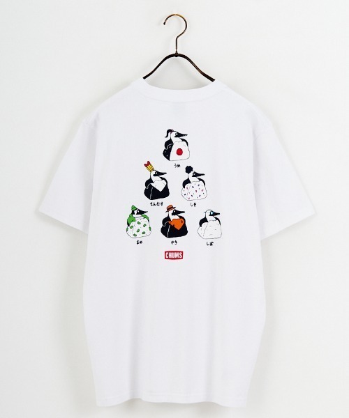 CHUMS（チャムス）の「【WEB限定】[CHUMS/チャムス] BOOBY ONIGIRI FRIENDS バックプリントTシャツ（Tシャツ/カットソー・レディース・ブラック/グレイッシュベージュ/ネイビー/ホワイト・M/L/XL）」の8枚目の写真