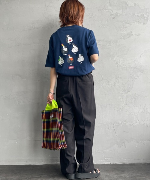 CHUMS（チャムス）の「【WEB限定】[CHUMS/チャムス] BOOBY ONIGIRI FRIENDS バックプリントTシャツ（Tシャツ/カットソー・レディース・ブラック/グレイッシュベージュ/ネイビー/ホワイト・M/L/XL）」の18枚目の写真