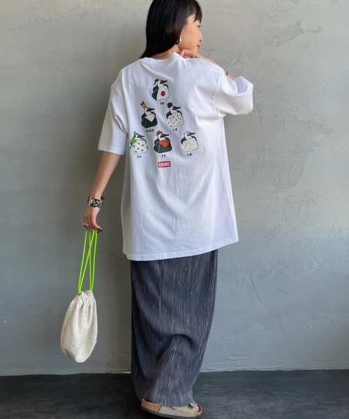 CHUMS（チャムス）の「【WEB限定】[CHUMS/チャムス] BOOBY ONIGIRI FRIENDS バックプリントTシャツ（Tシャツ/カットソー・レディース・ブラック/グレイッシュベージュ/ネイビー/ホワイト・M/L/XL）」の21枚目の写真