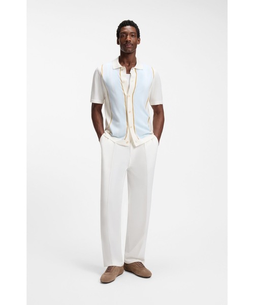 BOSS（ボス）の「カラーブロック カーディガン ウイングカラー（カーディガン/ボレロ・メンズ・ホワイト・XL/L/XXL/M/S）」の3枚目の写真