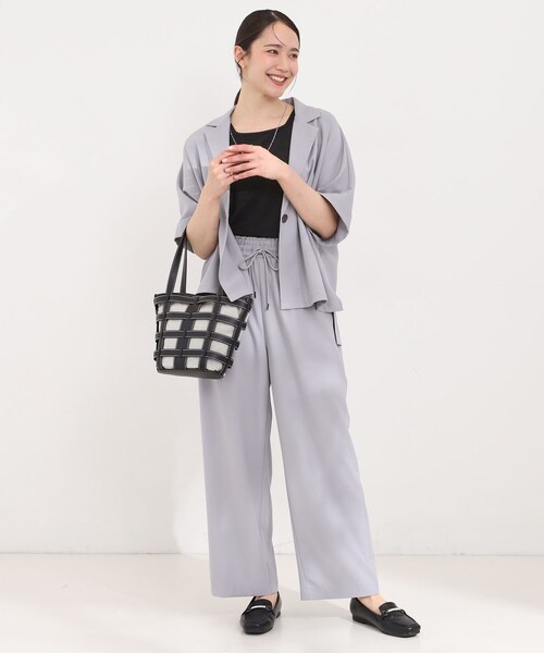 SHOO・LA・RUE(シューラルー)の「格子レイヤードトートバッグ(トートバッグ・レディース・キャメル/ブラック・00)」の4枚目の写真