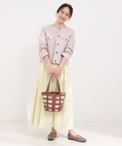 SHOO・LA・RUE(シューラルー)の「格子レイヤードトートバッグ(トートバッグ・レディース・キャメル/ブラック・00)」の6枚目の写真