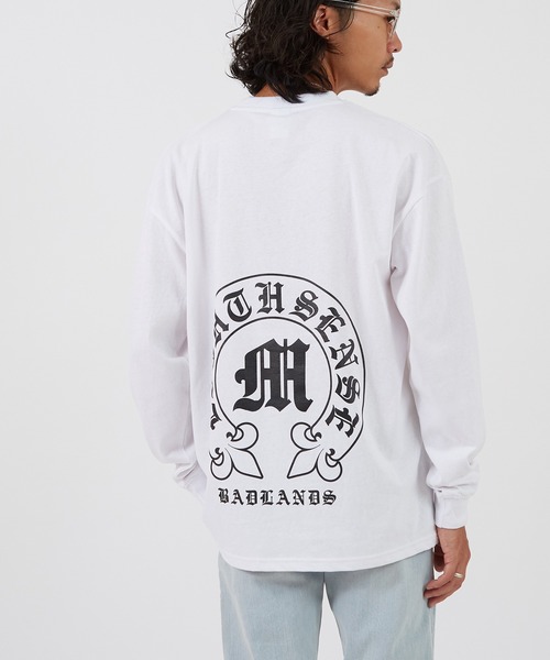 En serio TOKYO(エンソリオトーキョー)の「【SIDEWAYSTANCE】ボトムアーチロゴ長袖Tシャツ 70514(Tシャツ/カットソー・メンズ・ブルー/ブラック/ホワイト・MEDIUM/LARGE/SMALL/X-LARGE)」の21枚目の写真