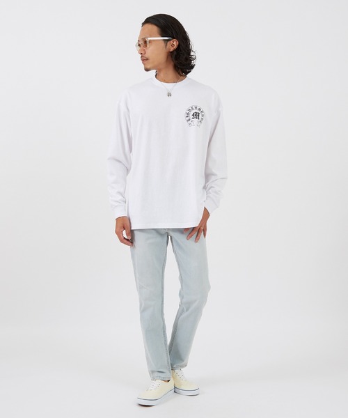 En serio TOKYO(エンソリオトーキョー)の「【SIDEWAYSTANCE】ボトムアーチロゴ長袖Tシャツ 70514(Tシャツ/カットソー・メンズ・ブルー/ブラック/ホワイト・MEDIUM/LARGE/SMALL/X-LARGE)」の20枚目の写真
