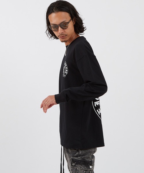 En serio TOKYO(エンソリオトーキョー)の「【SIDEWAYSTANCE】ボトムアーチロゴ長袖Tシャツ 70514(Tシャツ/カットソー・メンズ・ブルー/ブラック/ホワイト・MEDIUM/LARGE/SMALL/X-LARGE)」の17枚目の写真