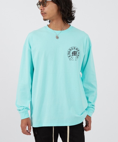 En serio TOKYO(エンソリオトーキョー)の「【SIDEWAYSTANCE】ボトムアーチロゴ長袖Tシャツ 70514(Tシャツ/カットソー・メンズ・ブルー/ブラック/ホワイト・MEDIUM/LARGE/SMALL/X-LARGE)」の13枚目の写真