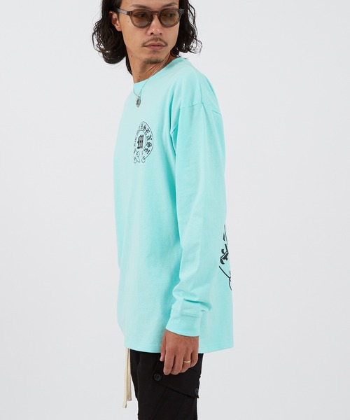 En serio TOKYO(エンソリオトーキョー)の「【SIDEWAYSTANCE】ボトムアーチロゴ長袖Tシャツ 70514(Tシャツ/カットソー・メンズ・ブルー/ブラック/ホワイト・MEDIUM/LARGE/SMALL/X-LARGE)」の12枚目の写真