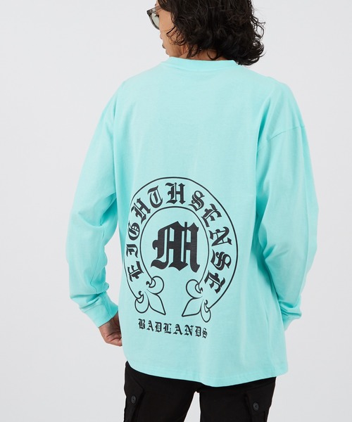 En serio TOKYO(エンソリオトーキョー)の「【SIDEWAYSTANCE】ボトムアーチロゴ長袖Tシャツ 70514(Tシャツ/カットソー・メンズ・ブルー/ブラック/ホワイト・MEDIUM/LARGE/SMALL/X-LARGE)」の11枚目の写真