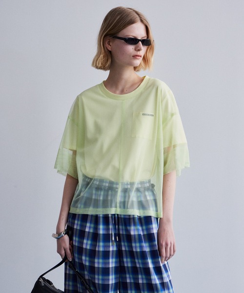 Sheer Layered T-Shirt/シアーレイヤードTシャツ（Tシャツ/カットソー
