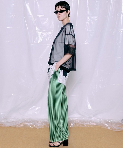 MAISON SPECIAL(メゾンスペシャル)の「Sheer Layered T-Shirt/シアーレイヤードTシャツ(Tシャツ/カットソー・レディース・ピンク/ミント/ブラック・FREE)」の17枚目の写真