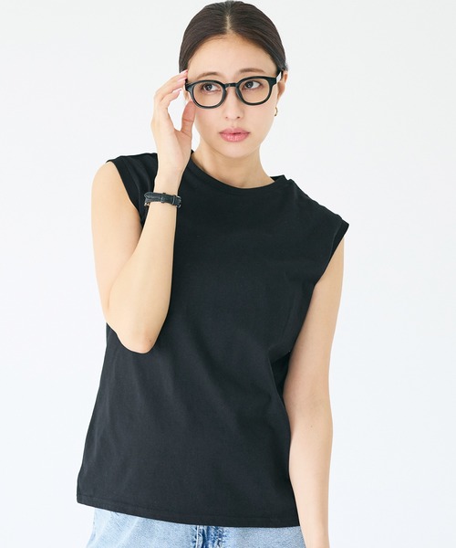 coca(coca)(コカ)の「COTTON from the U.S.ノースリーブシャツ(Tシャツ/カットソー・レディース・グレー/ブラック/ホワイト・XL/S/M/L)」の1枚目の写真