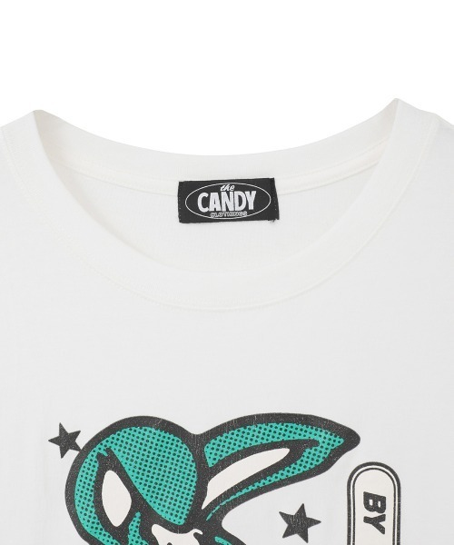 Candy Stripper(キャンディストリッパー)の「MAD BUNNY BIG BIG Tシャツ(Tシャツ/カットソー・レディース・パープル/ブラック/オフホワイト・FREE)」の5枚目の写真